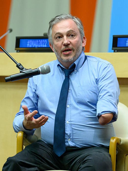 a man doing a speech