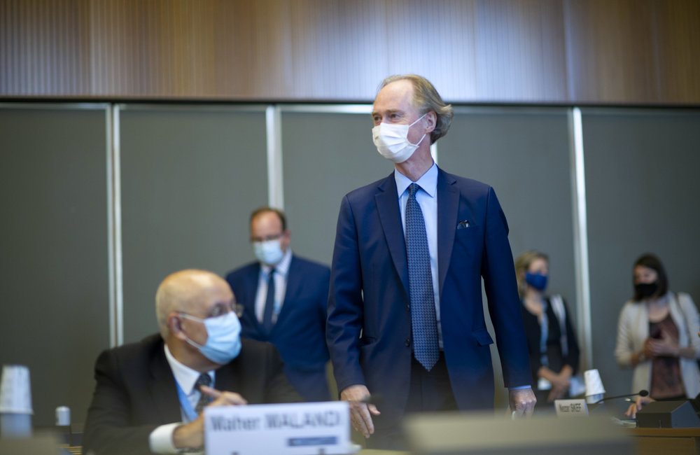 Geir O. Pedersen, United Nations Special Envoy for Syria attends the Syrian Constitutional Committee, Geneva. 29 August 2020. UN Photo / Violaine Martin