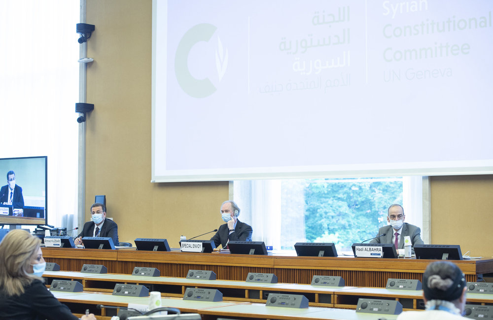 Syrian Constitutional Committee, Geneva. 28 August 2020. UN Photo / Violaine Martin